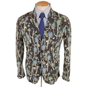 Beams All-over Jungle Print Lightweight Blazer Jacket Size S Mens NWT